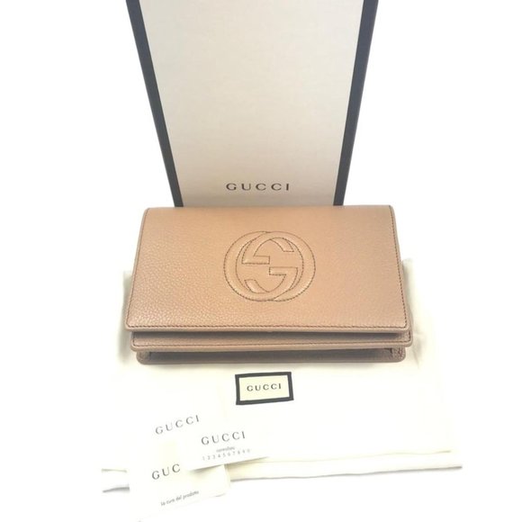 Gucci Soho Wallet with Removable Chain in Camel - Picture 4 of 5